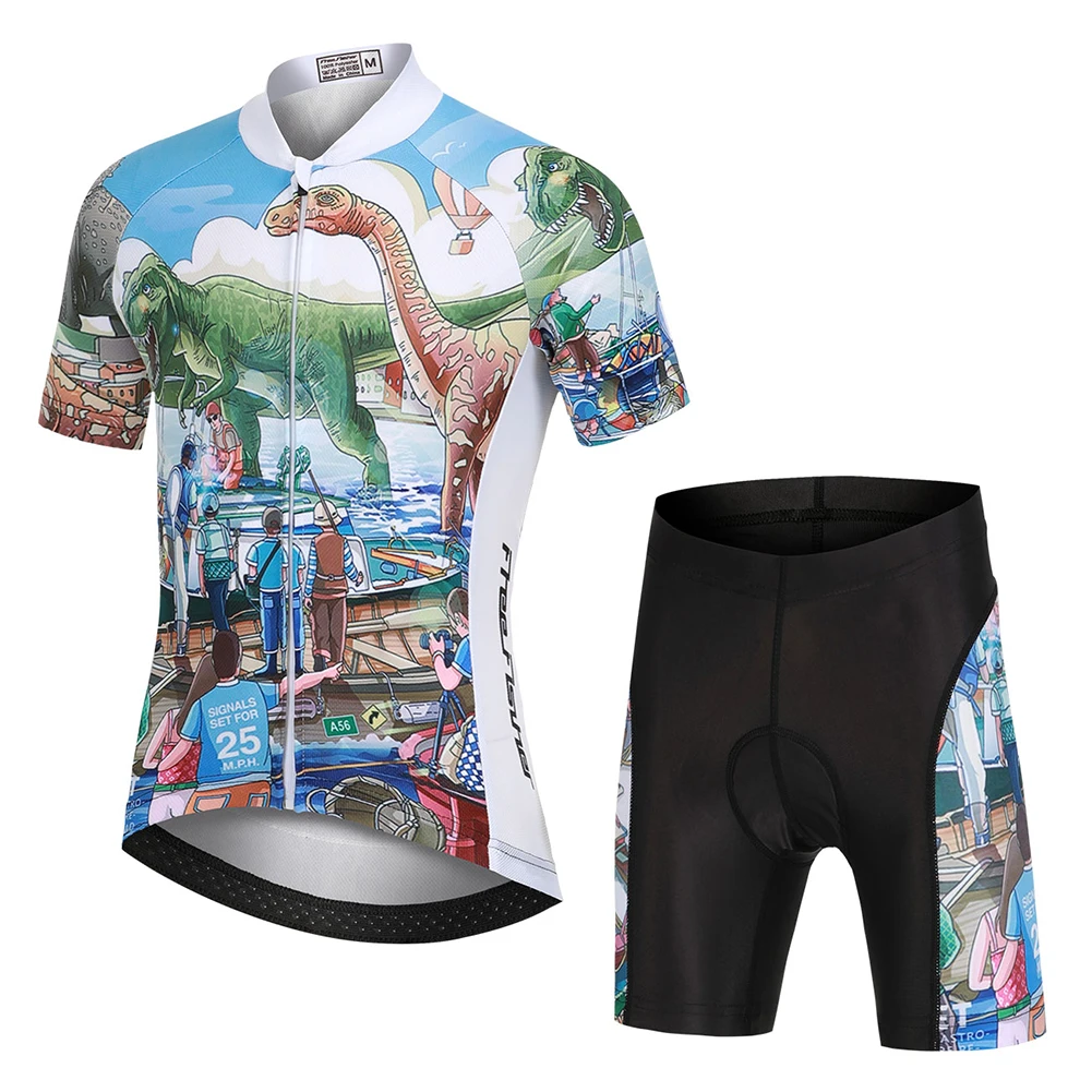 Conjunto jersey infantil acolchado dinosaurio espacial