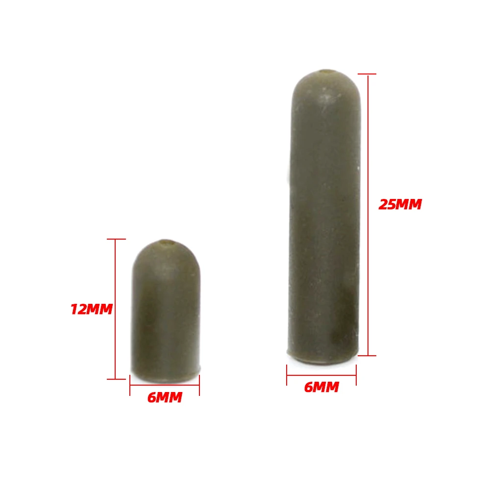 Hirisi 10 uds/20 piezas cuentas amortiguadoras de goma suave aparejos terminales de pesca aparejos de helicópteros para pesca de carpa tamaño pequeño y grande AE062 - imagen 3