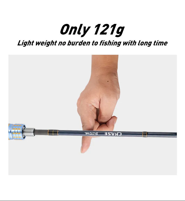 Caña de pescar para barco de 1,7 m y 1,9 m ML con punta de titanio, caña de pescar giratoria para sepia, caña de pescar de agua de mar de alta calidad - imagen 5