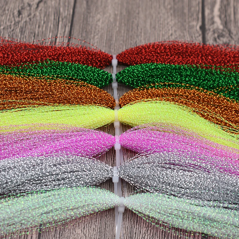 MNFT-señuelo de línea de pesca con mosca, 10 bolsas, destellos de cristal brillantes, tinsellas, señuelo de anzuelo, materiales de decoración de moscas - imagen 4