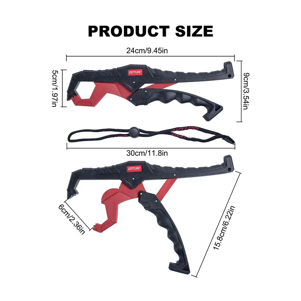 Goture, nueva pinza de pesca portátil de 9,45 pulgadas, agarre de labio de pesca, controladores de peces, aparejos de plástico, accesorios de pesca de carpa - imagen 5