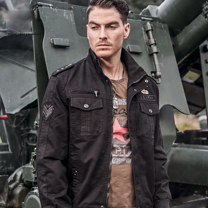 Chaqueta de hombre de alta calidad, chaqueta Bomber de gran tamaño 6XL, chaqueta informal de algodón con múltiples bolsillos, ropa para hombre, abrigos, prendas de vestir exteriores A5F9931 - imagen 5