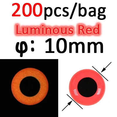 200pcs 10mm Red