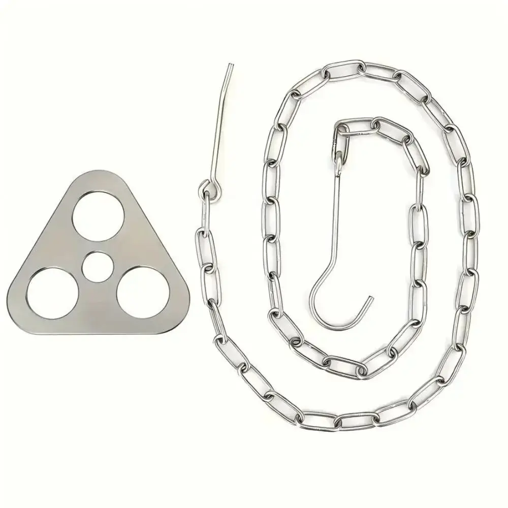 Trípode para fogata con cadena ajustable, estante para ollas, soporte triangular desmontable de acero inoxidable para barbacoa, portátil, resistente al calor - imagen 4