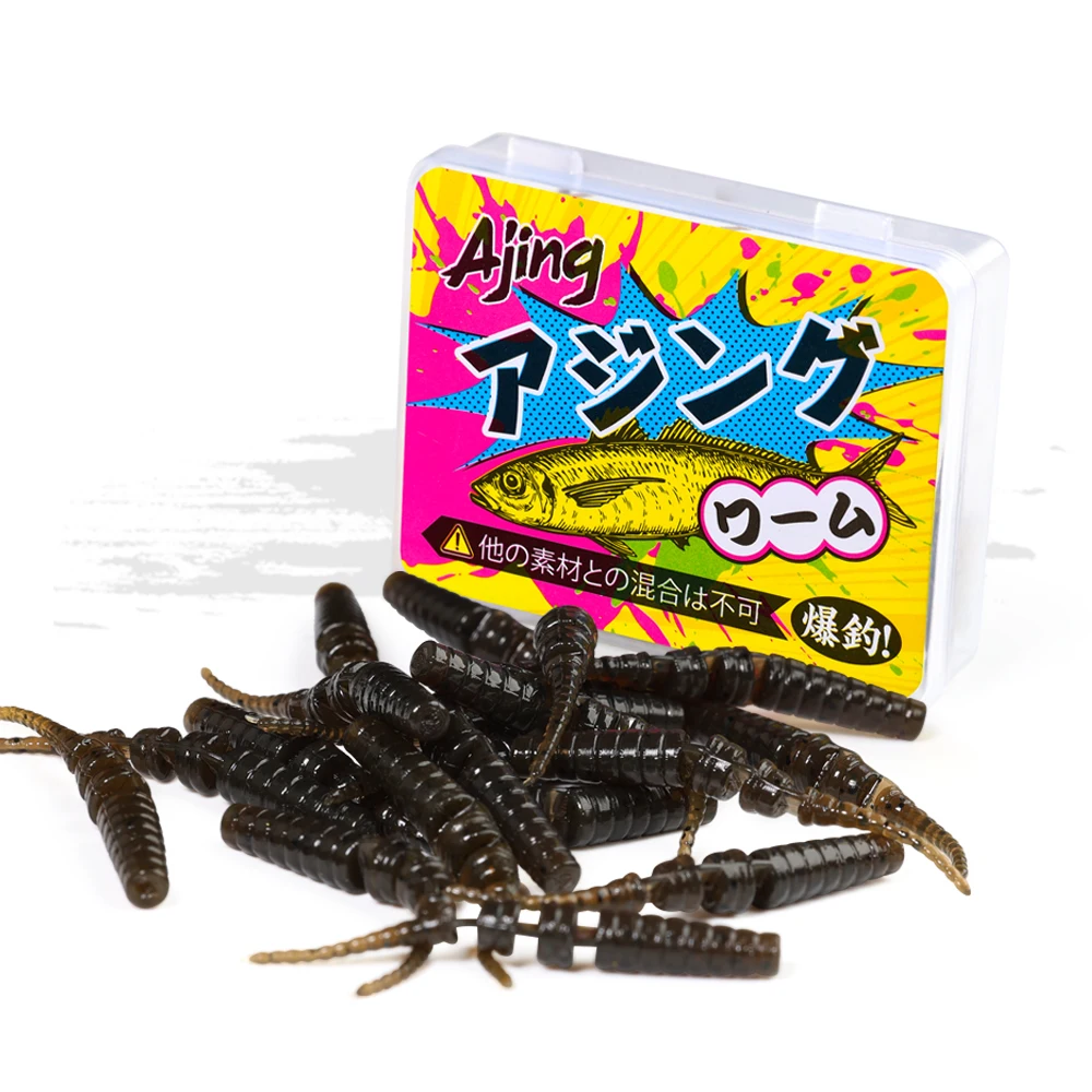 Spinpoler 20 piezas juego de luz Ajing señuelo de Pesca articulado cebo suave Rockfish Ocean Rock cebo de silicona Swimbait aparejos Isca Esca Pesca - imagen 5