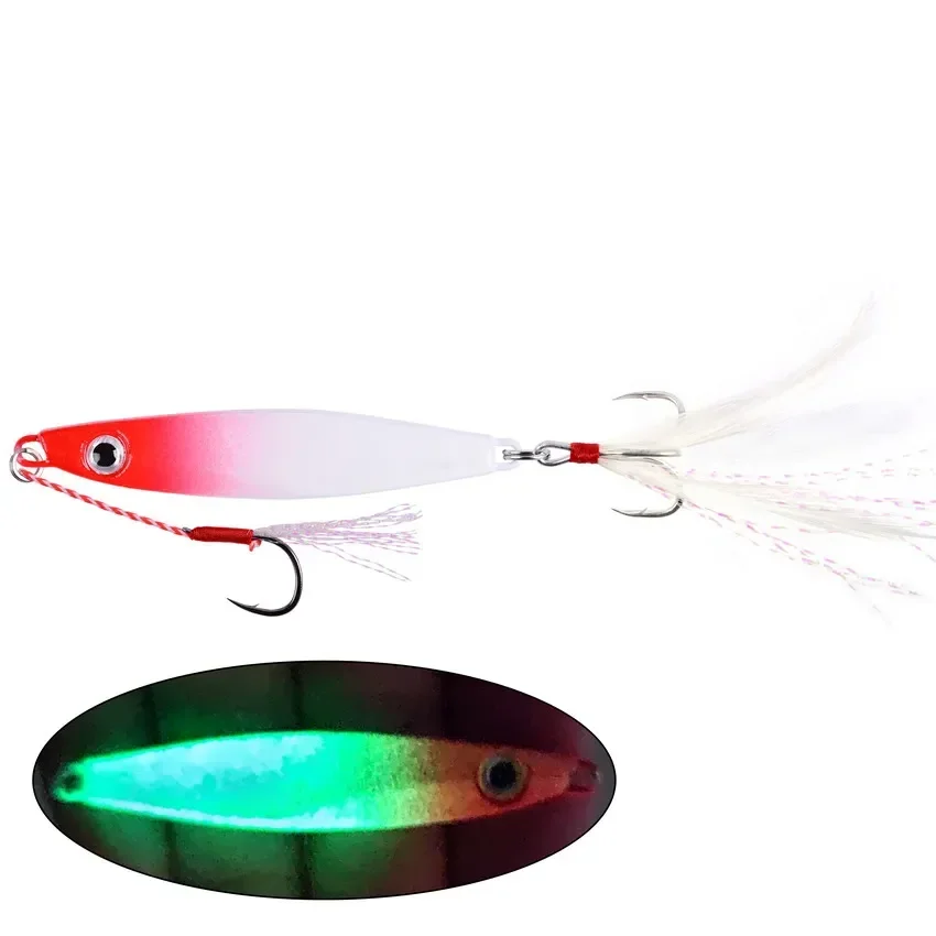 Señuelos de Pesca de Metal de plantilla lenta, cuchara de Jigging, impresión 3D, cebo Artificial láser, barco, Señuelos de Pesca súper duros - imagen 5