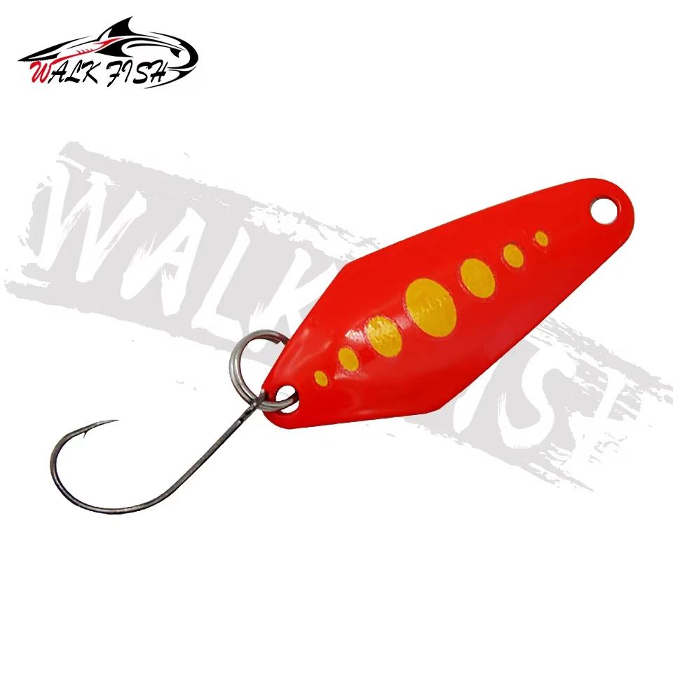 Cuchara metálica Walk Fish – Spinner colorido para trucha y salmón - imagen 3