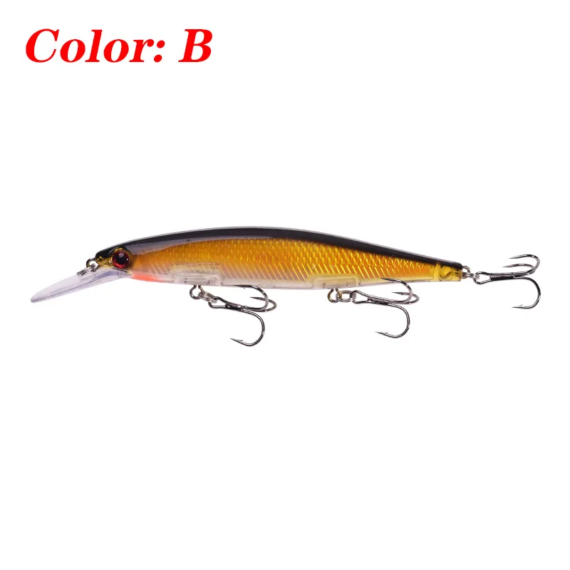 Señuelos de Pesca flotantes, 1 Uds., 12,5 cm, 12,5g, cebo duro Artificial de plástico, Wobblers, Lucio, Crankbait, aparejos de Pesca - imagen 5