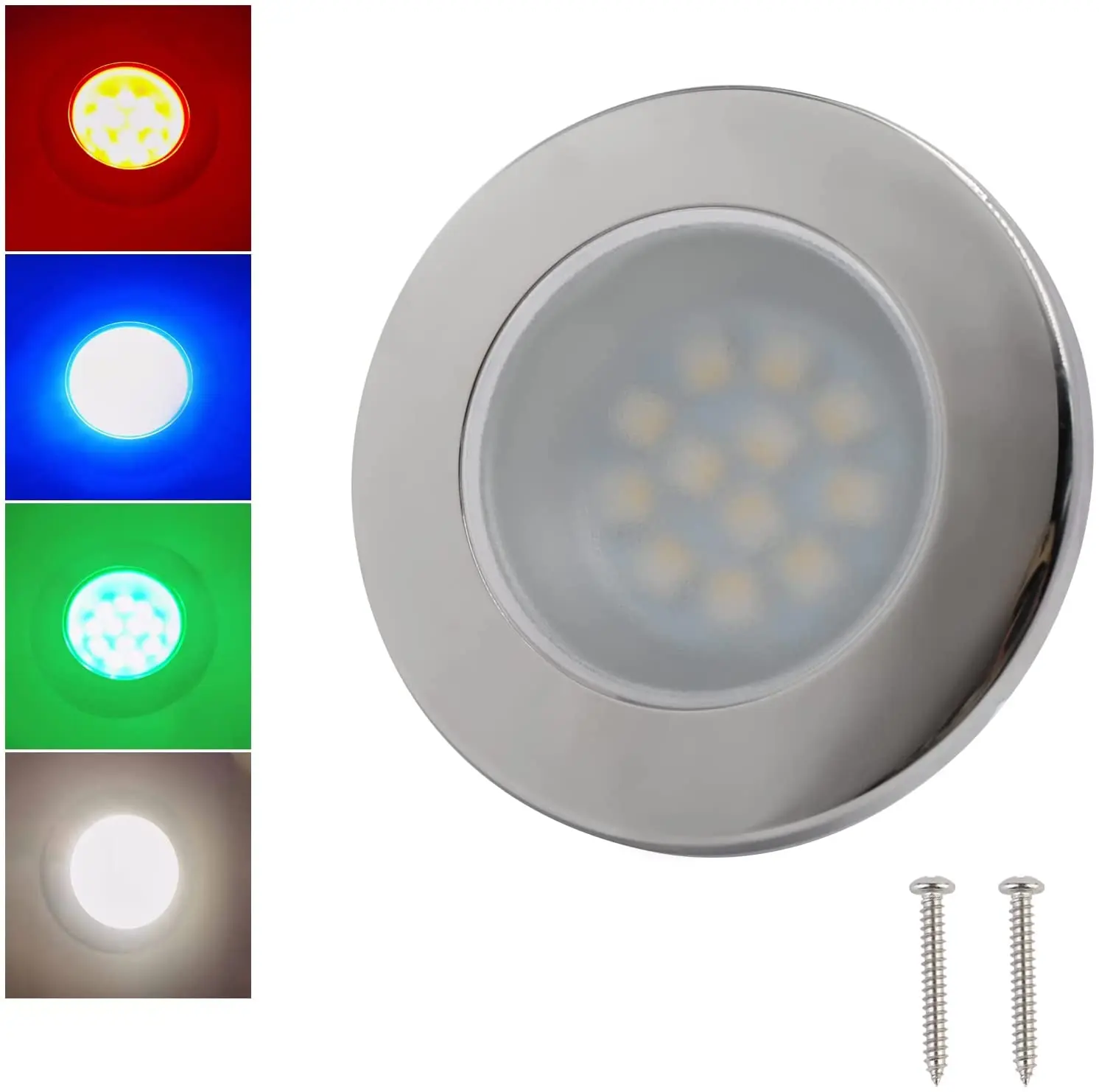 Luces LED de cortesía para barco – Montaje empotrado acero inoxidable - imagen 5