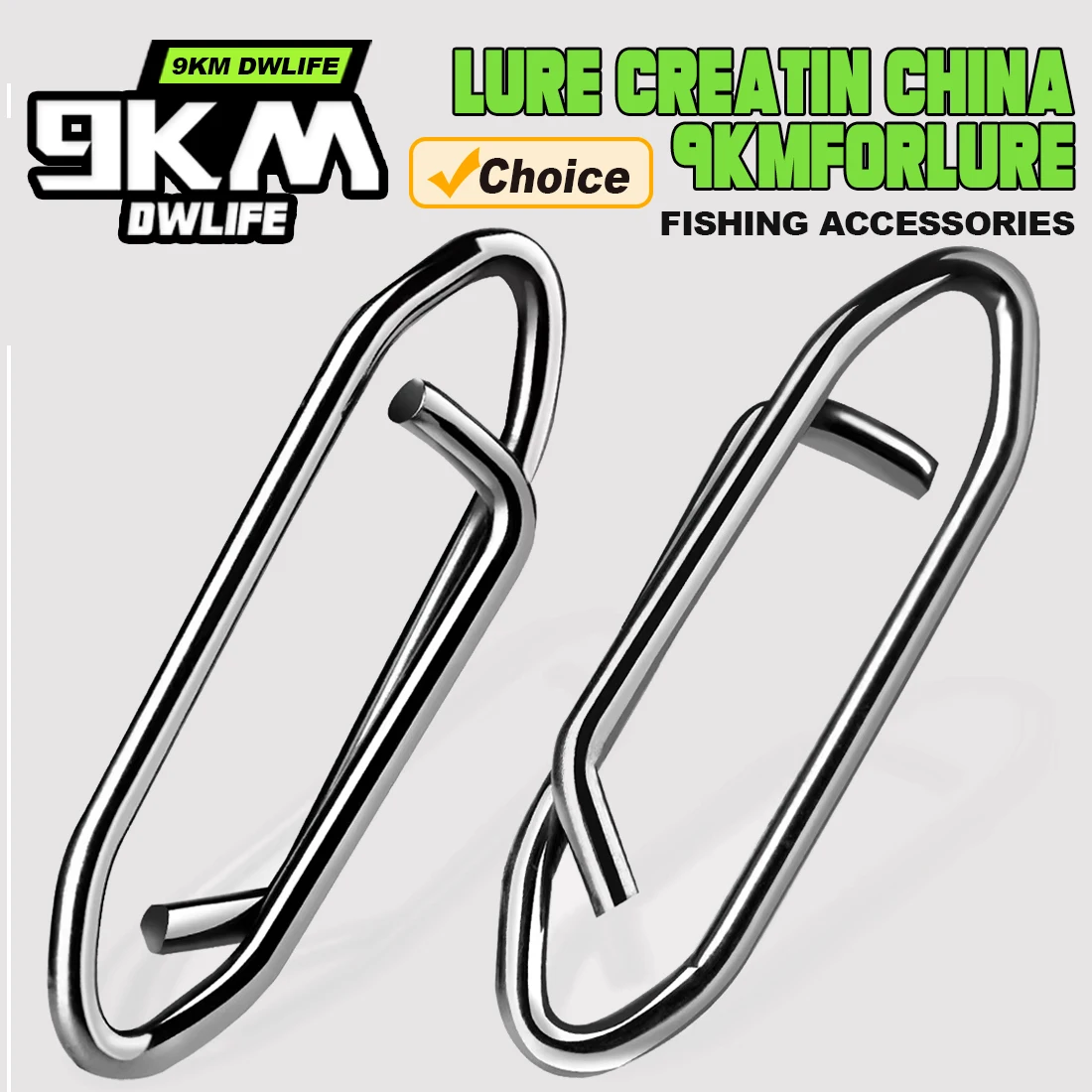 Conector acero inoxidable para señuelos – Clips pesca agua salada y dulce - imagen 5