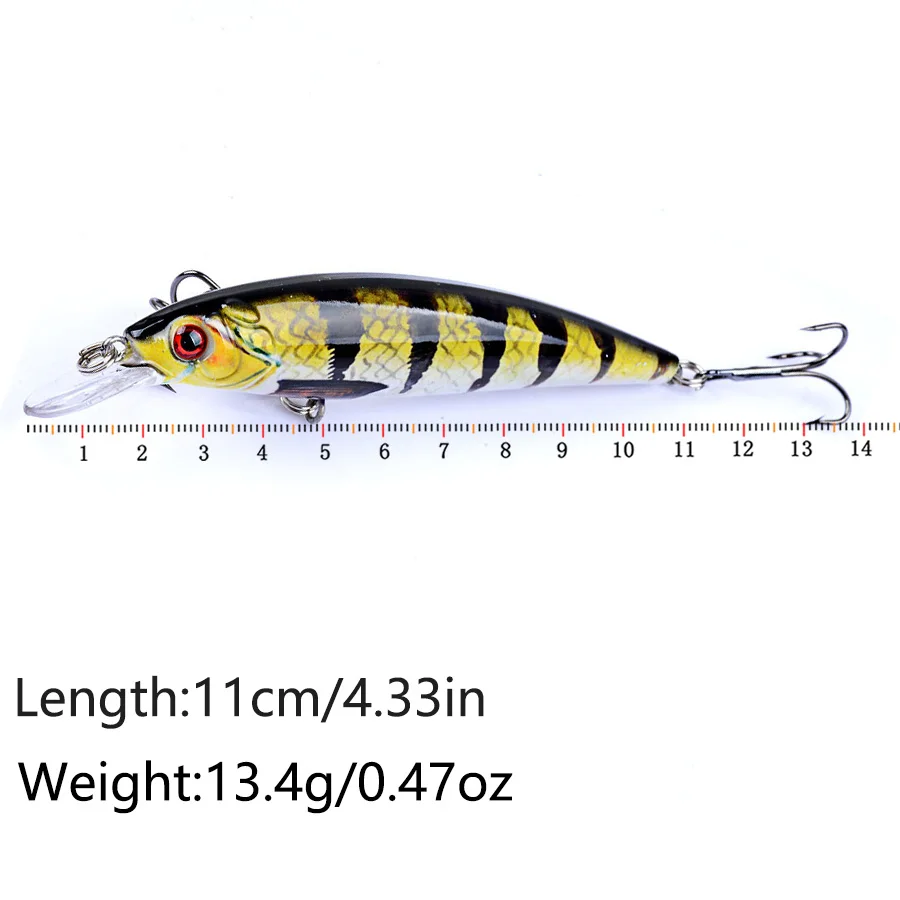 6 uds Jerkbait Minnow Crankbaits juego de Señuelos de Pesca aparejos cebo duro Wobblers artificiales para Lucio Trolling ojos 3d peces Swimbait - imagen 3
