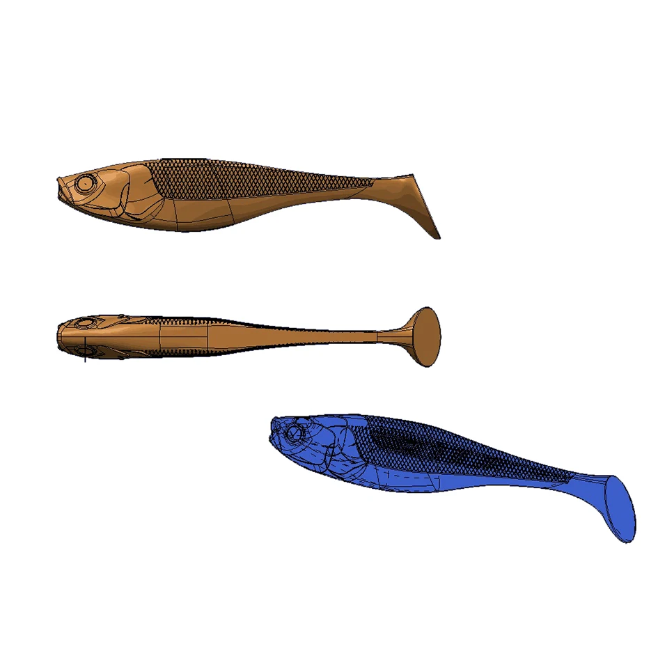 KESFISHING-señuelo de ojos 3D grandes, Comandante shad, 6,3 pulgadas, 36g, cebo suave de pesca de silicona Artificial para olor a camarones de agua dulce/salada - imagen 4