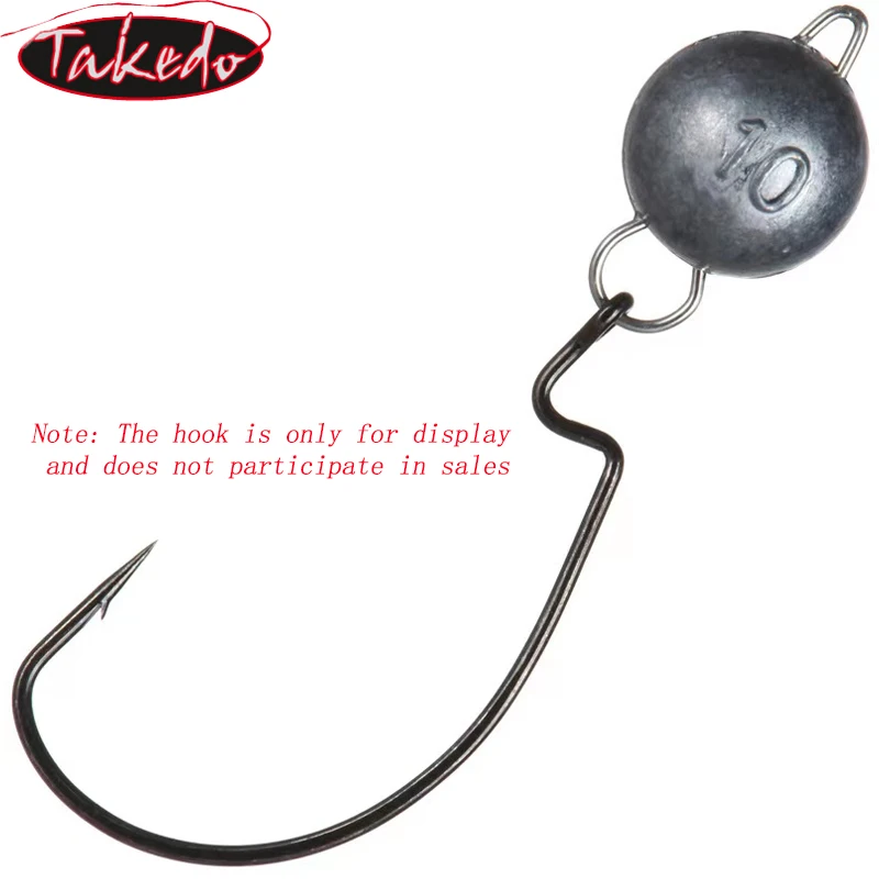 TAKEDO-Pombos de plomo circular, colgante rápido, anzuelo de manivela, pesca en raíces, accesorios de pesca de caída, 1 caja, 3G - 21G - imagen 5