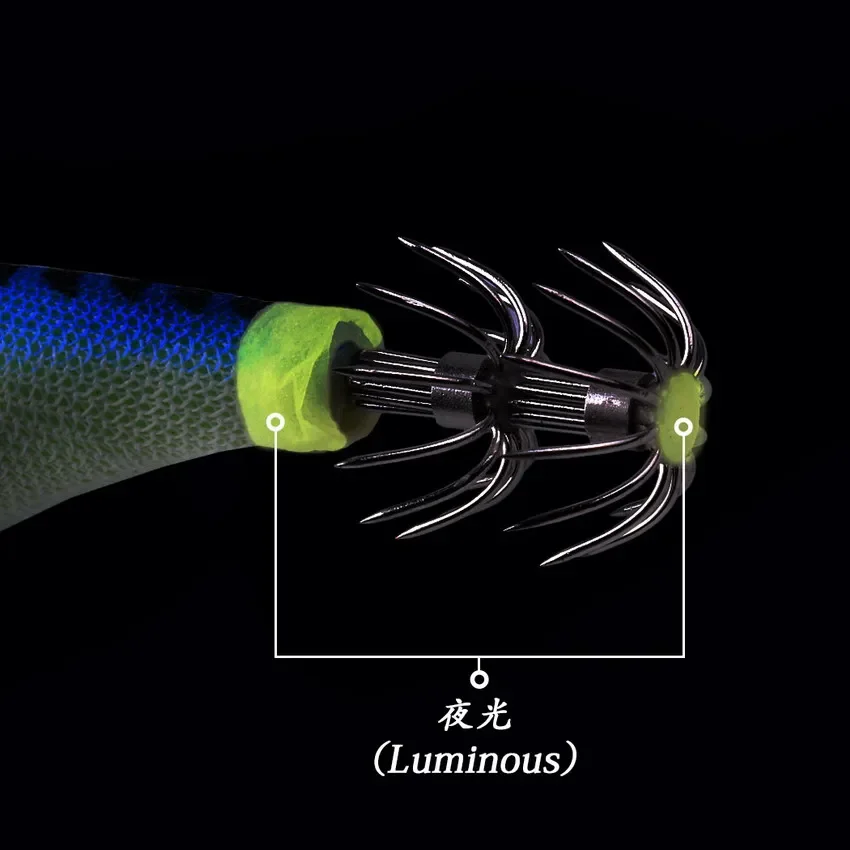 10 Uds. Cebo de pesca duro, señuelo de pesca, plomo, calamar, anzuelo, camarones de madera, Señuelos de pesca artificiales, pulpo, sepia, camarones - imagen 3