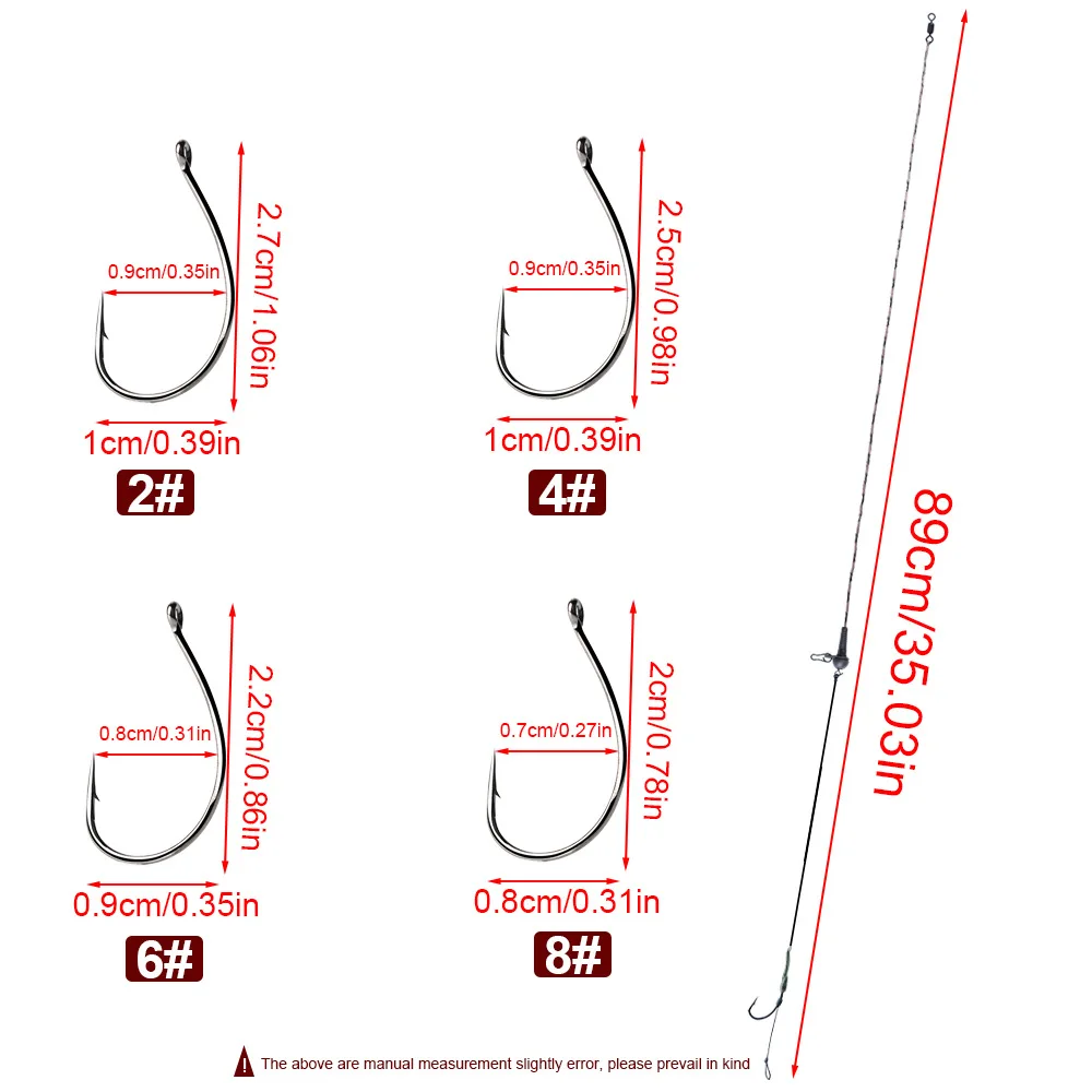 Herramienta de aparejo de pelo de pesca, línea de trenzado, aparejo de anzuelo de púas, terminales atados a mano, aparejos de pesca duraderos - imagen 2