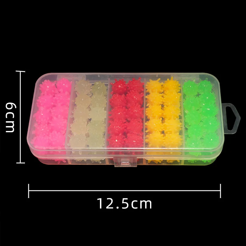 Señuelo Artificial de silicona para pesca, bola flotante luminosa para carpa, cebo blando con sabor a maíz, múltiples colores, 50 unids/lote por caja - imagen 4