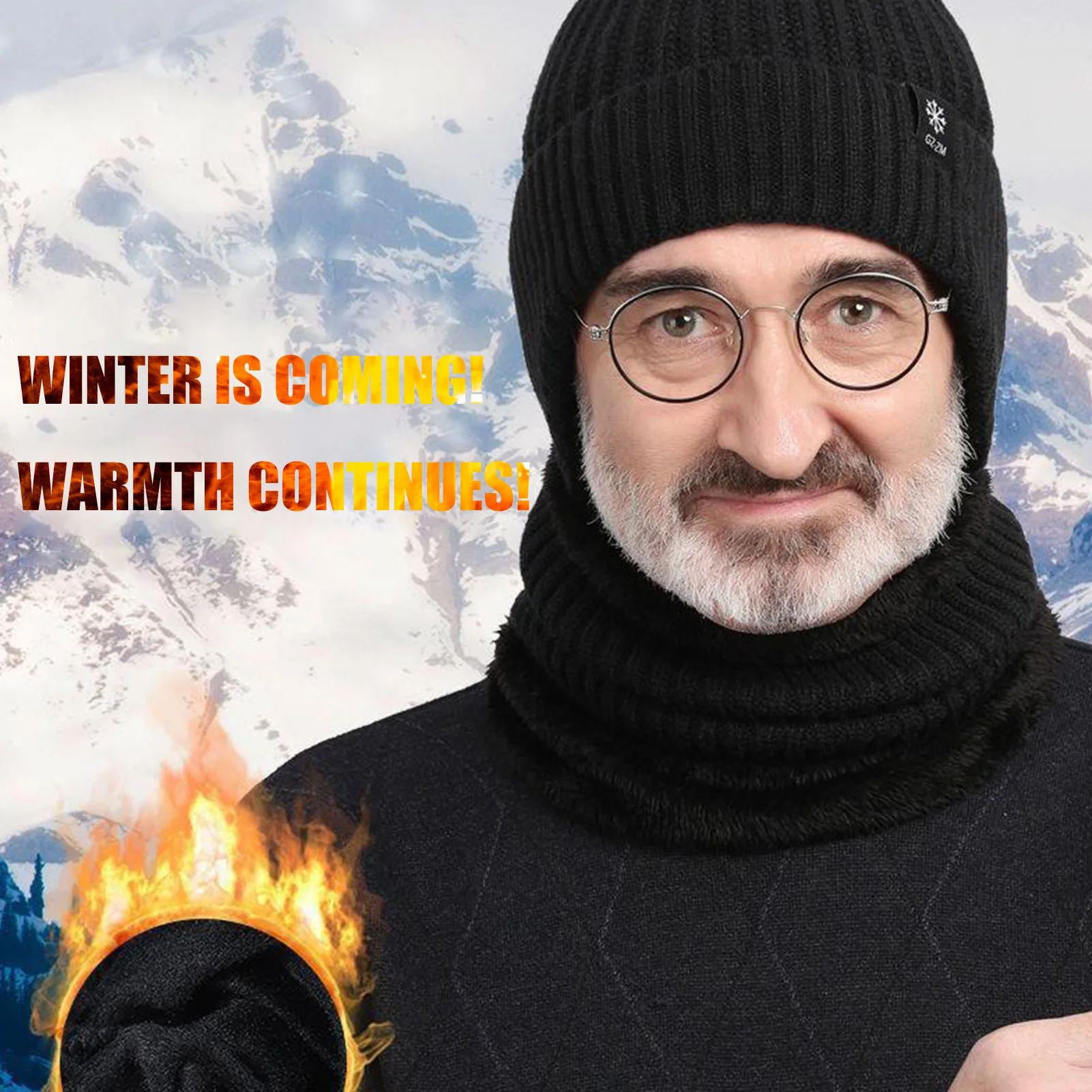 Gorro cálido de punto para hombre, gorro de felpa grueso a prueba de viento para invierno, para exteriores, ciclismo, pesca, esquí, gorro cálido, gorros cómodos - imagen 3