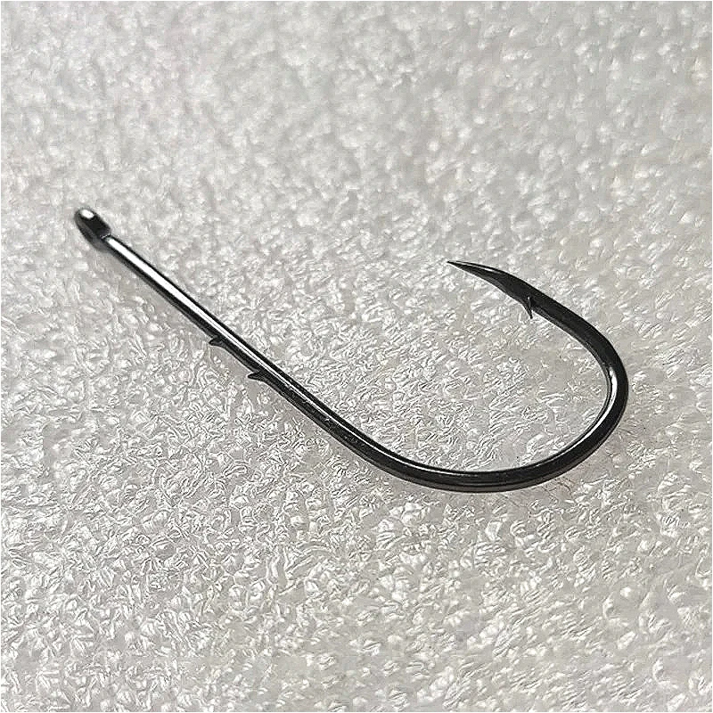 Anzuelo de pesca con doble espinillo trasero, 200 Uds., ganchos de marea con mango largo, anillo de tubo, púas circulares, púas de pescado de mar, boca torcida, Gancho de pesca - imagen 3