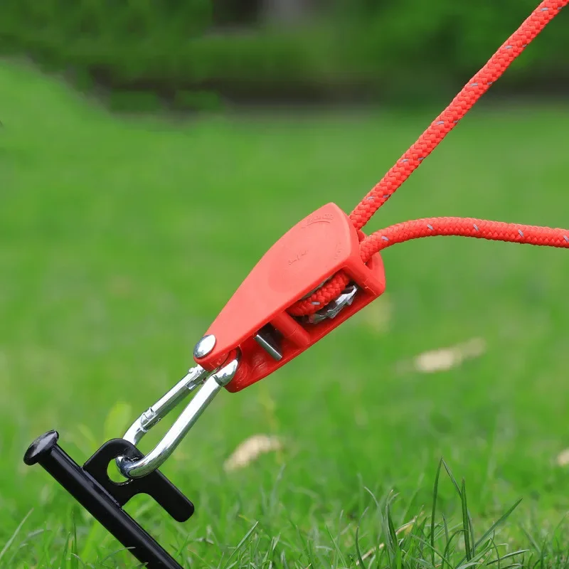 Tensor de cuerda de amarre para tienda de campaña, 5m, polea de sujeción, perchas de trinquete, gancho de cuerda para toldo, hebilla para dosel, correas de ajuste de cuerda - imagen 3