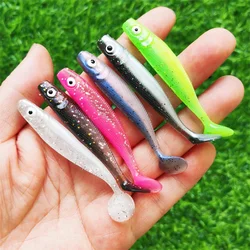 MUKUN-SEÑUELOS DE PESCA DE 10 piezas, 6cm/2g, Lucio, Zander, Predator, ojos 3d, señuelo suave