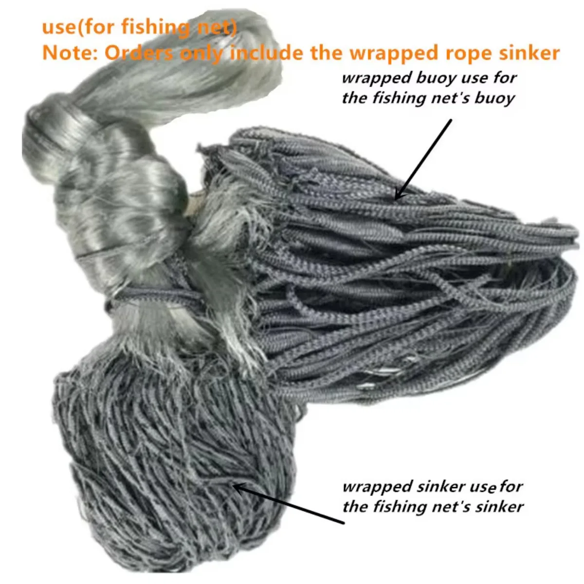 Plomo envuelto en cuerda para Pesca, Red de enmalle, accesorios de Red de Pesca ponderada antienredos, Rede de Pesca, equipo de Pesca de 50m a 100m - imagen 5