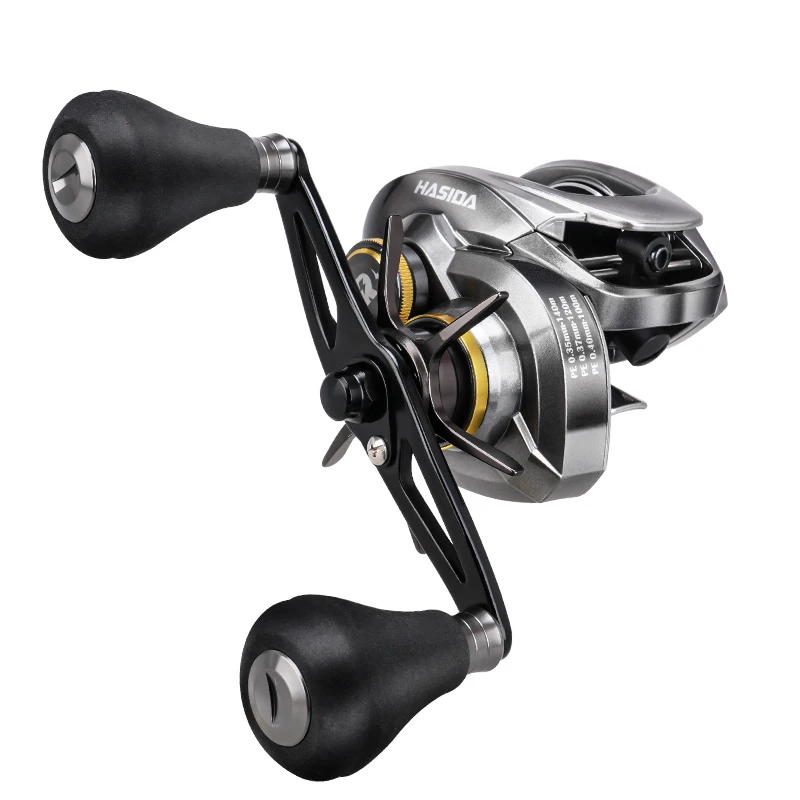 HISTAR Raytheon II Rotor de Metal completo fundición larga 6,6:1 alta relación 7 + 1 BB 16 KGs potencia de arrastre cuerpo de Metal carrete de pesca Baitcasting - imagen 4