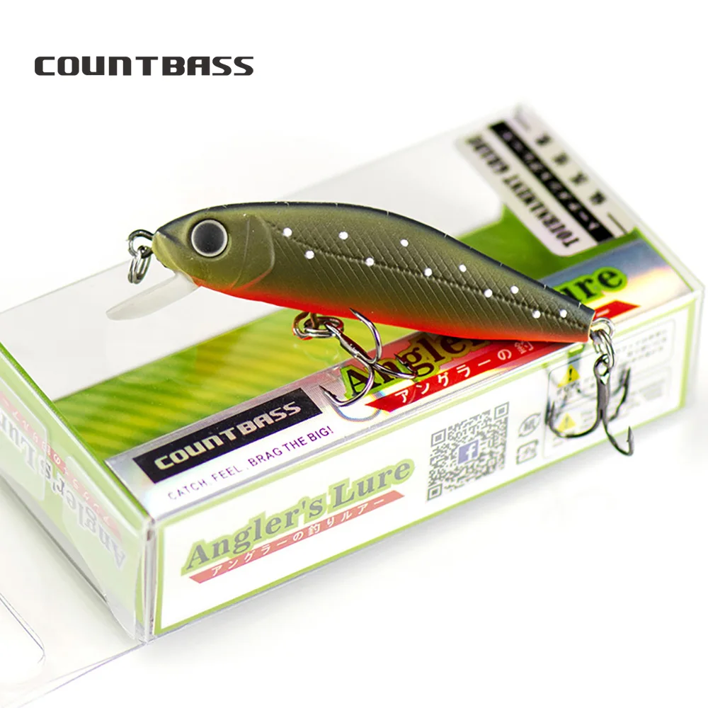 COUNTBASS Minnow Wobblers Angler's Fishing Lures Floating Shad Jerk Your Bait , Diving Depth 0.8-1m Leurre Hard Baits 55mm 4.7g
