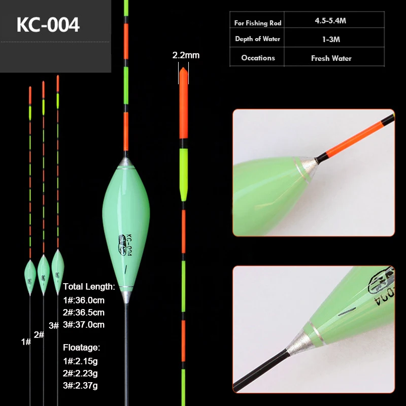 Flotadores de pesca de carpa, Superfina flotabilidad de mano de obra, trajes de agua dulce para todo tipo de peces, Bobbers de pesca, 9 unidades por lote - imagen 5