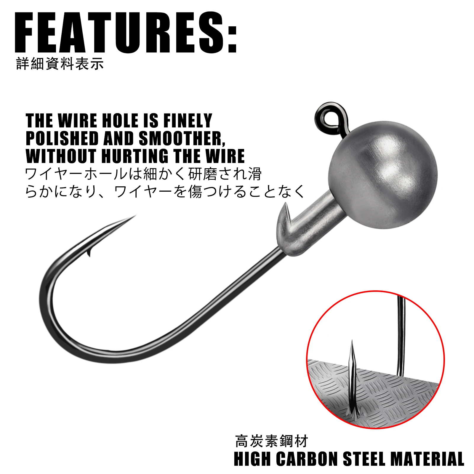 Anzuelos de cabeza de anzuelo de Pesca, anzuelos de plomo de manivela, pez roca Ajing, señuelo de gusano suave, productos para Pesca de lubina, accesorios para trucha, 4 unidades, 3,5-20g - imagen 5