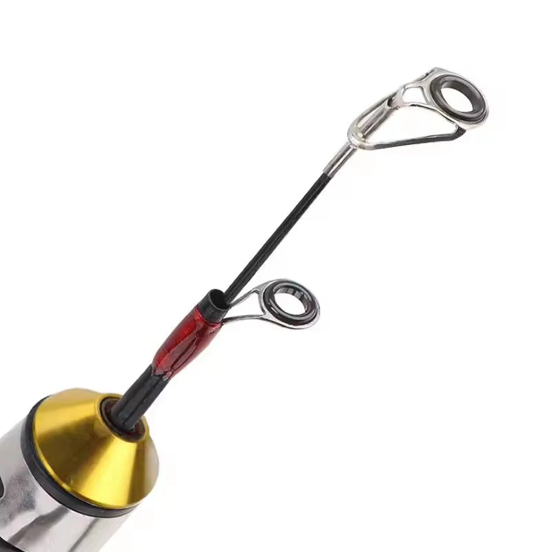 Mini cañas de pescar de camarones de 60cm, caña telescópica de carbono, caña de pescar en hielo - imagen 3