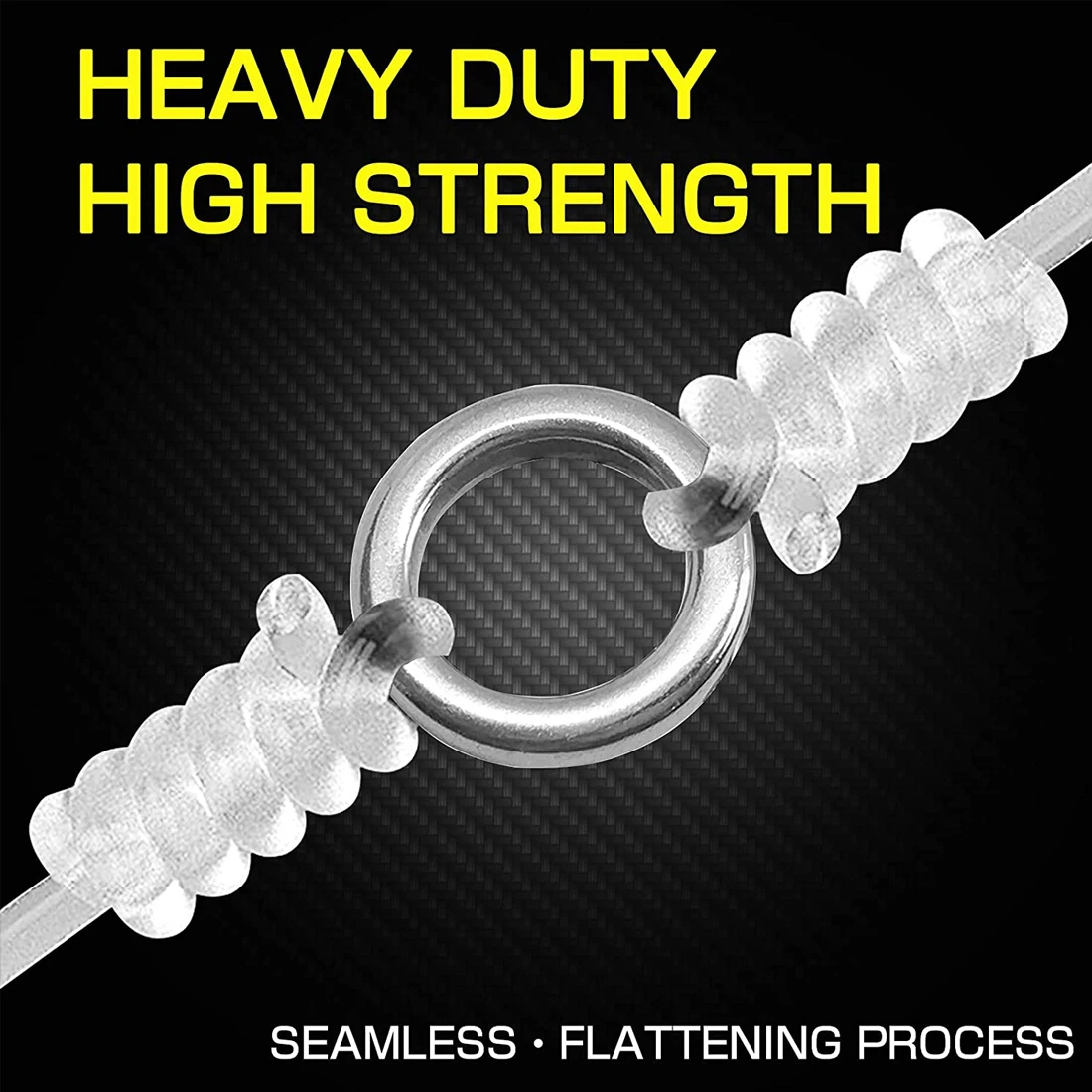 FishTrip-anillos sólidos de pesca de acero inoxidable, paquete de 20 ~ 50 unidades, conector de señuelo sin costuras de alta resistencia, aparejos terminales de pesca - imagen 3