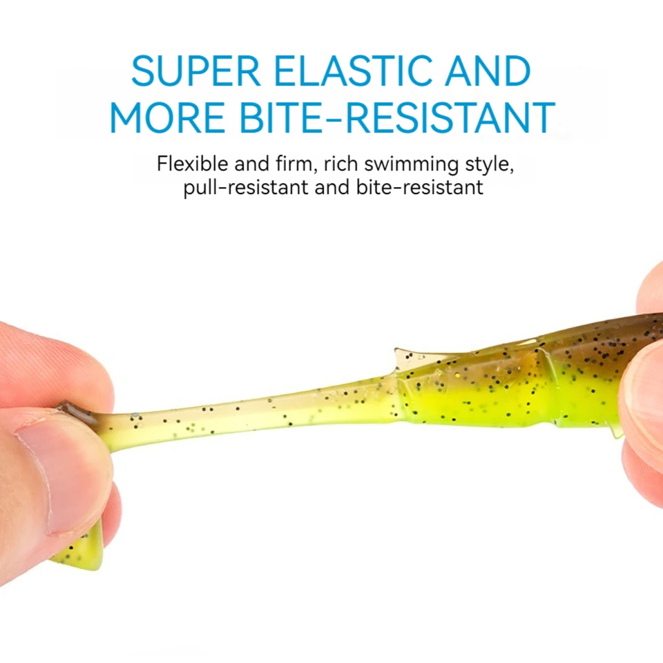 Señuelo de Pesca Binoic, aparejo de silicona Artificial suave, 6 piezas, 70mm, 4,5g - imagen 5