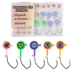 Crappie Jig Heads con ojos 3D Swimbait para trucha lubina y vinilo