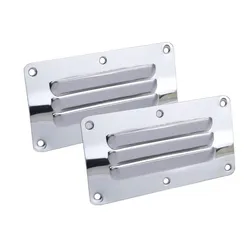2X cubiertas de rejilla de ventilación de acero inoxidable, cubierta de parrilla de ventilación, barco, yate, accesorios marinos, 126X65mm