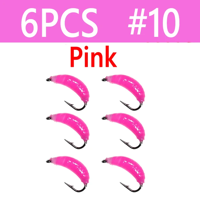 6pcs Pink Size 10