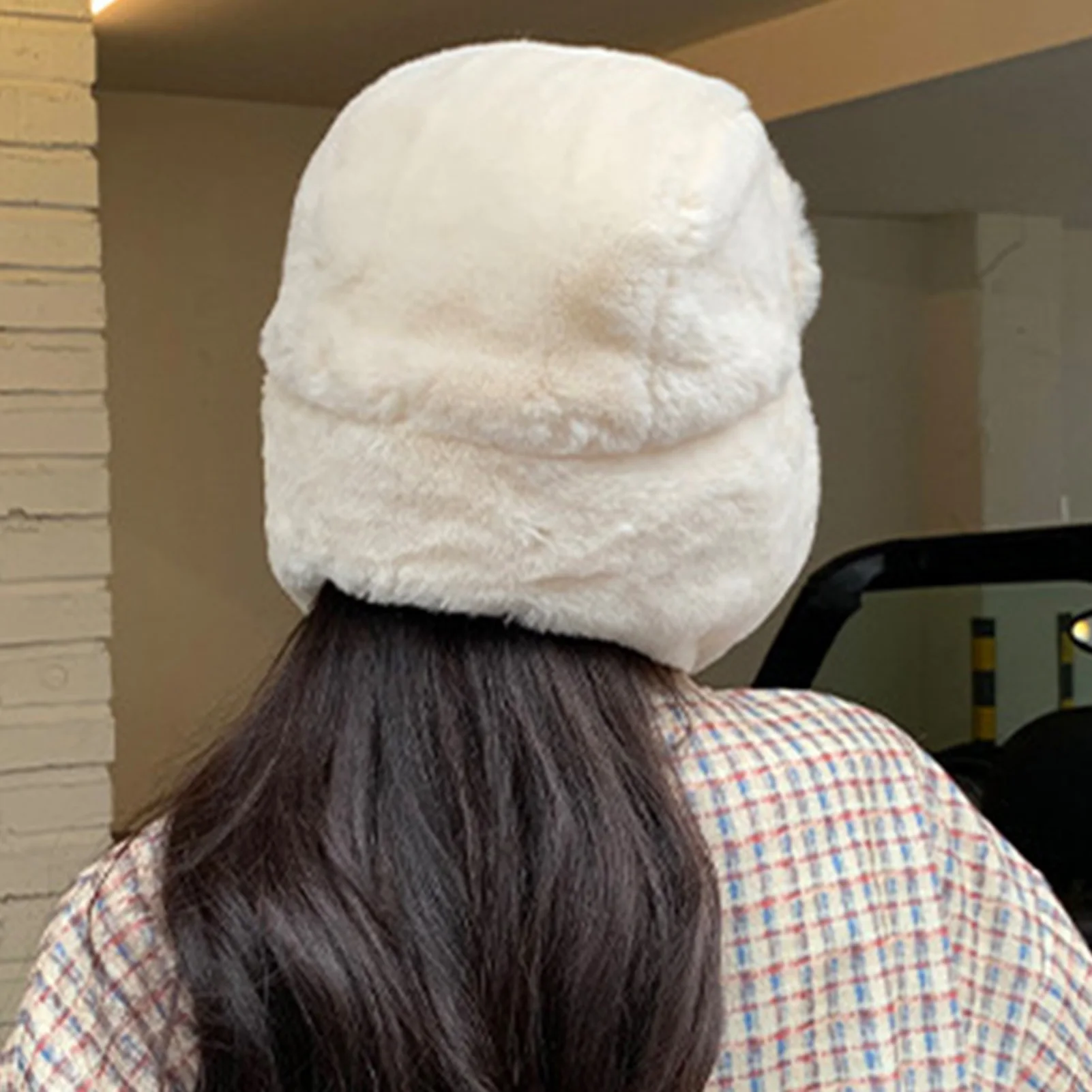 Gorro de ciclismo a la moda, gorro grueso de felpa a prueba de viento para hombres y mujeres, gorro cálido de terciopelo a la moda con orejeras, gorros para ciclismo - imagen 3
