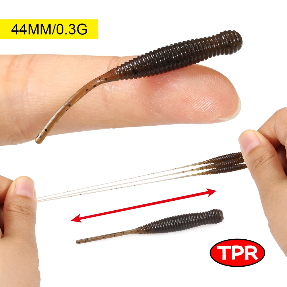 Spinpoler-señuelo de pesca con cola de gusano, Micro 44mm, pequeño pez roca, cebo Artificial Isca de silicona, plantilla luminosa, 20 piezas - imagen 5