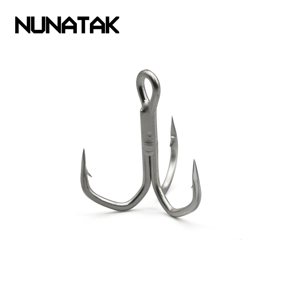 NUNATAK X5 anzuelos de lubina resistentes a la corrosión triple punta