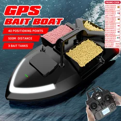 LOKEEVAN-barco de cebo de pesca GPS, barco de cebo con Control remoto de 500m, buscador de peces de doble Motor, crucero/retorno/corrección de ruta automática
