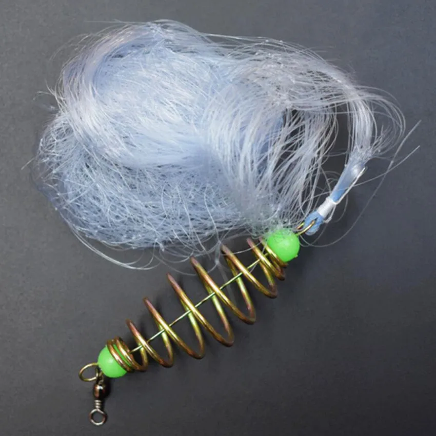 Red de aterrizaje de pesca con resorte de cobre, con cuentas luminosas nocturnas, jaula de pesca, red de diseño, suministros de aparejos de pesca - imagen 2