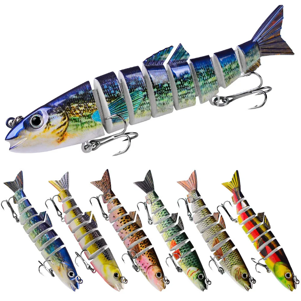 Señuelos de pesca Crankbait, Wobblers que se hunden, Swimbait articulado, cebo Artificial de 7 segmentos para aparejos de pesca, 1 ud.