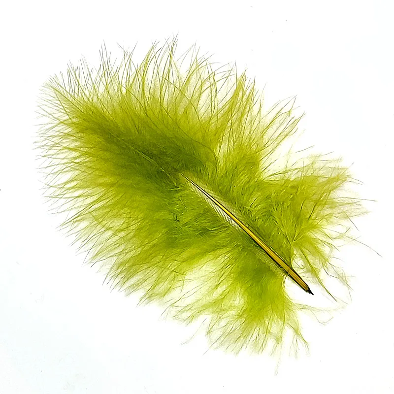 50 Uds. De plumas seleccionadas, plumas para atar moscas de marabú de pavo para tejón de lana, serpentina de sanguijuela, materiales para atar moscas - imagen 5