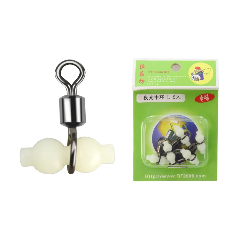 ZYZ-aparejo giratorio de pesca luminoso de 3 vías, Conector de aparejo giratorio de tres vías, Herramienta de gancho dividido, accesorios de gancho de cuerda, 10 unidades por lote - imagen 4