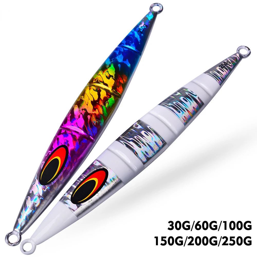 Señuelo de pesca de plantilla de Metal, aparejos de pesca de 30g, 60g, pesca en mar, fuera de la orilla, plantilla de paso lento, cuchara de Jigging Vertical súper dura - imagen 2