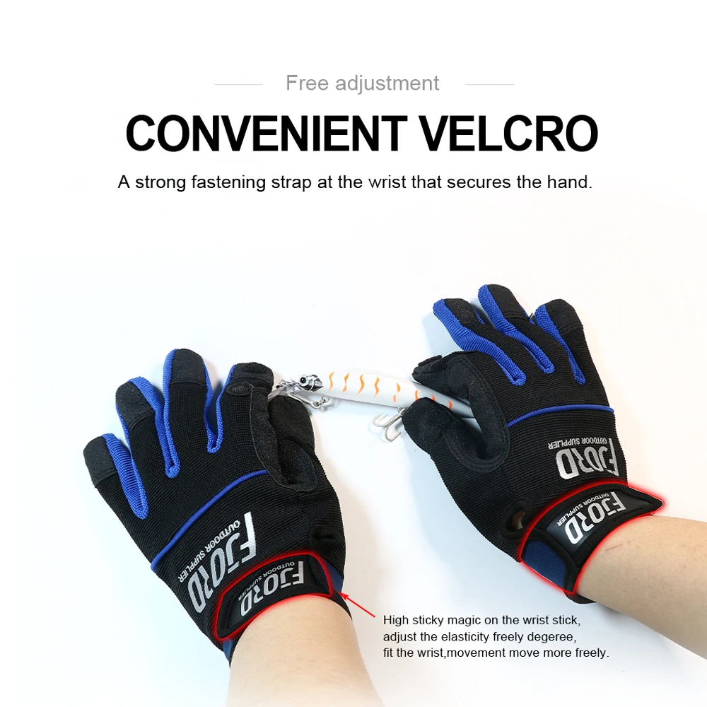 FJORD-guantes de pesca de agua salada para hombre, protección de manos, transpirable, ropa deportiva para exteriores, equipo de pesca de dedo completo - imagen 5