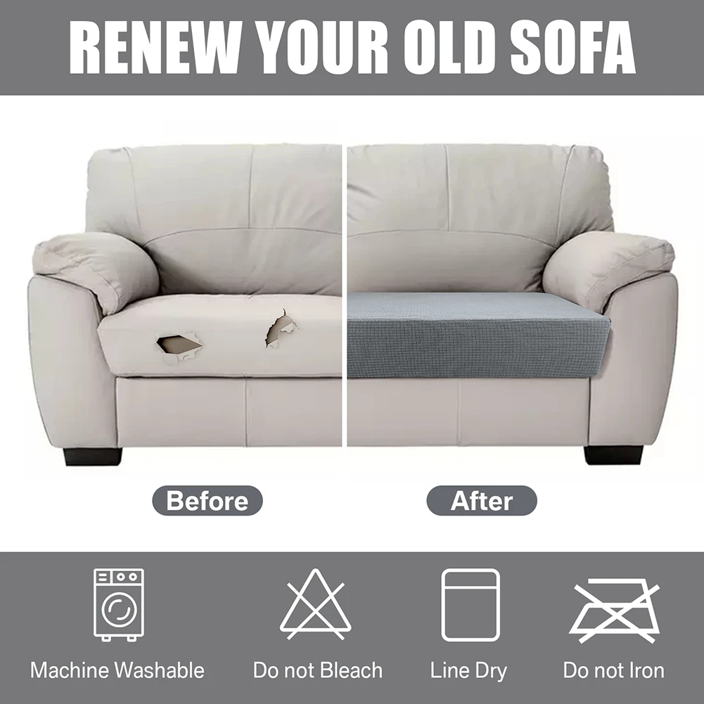 Fundas de cojín de sofá de Jacquard elásticas, fundas de sofá para sillas, fundas de cojín para asiento, Protector de cojín para reemplazo de 1-2-3 plazas - imagen 5