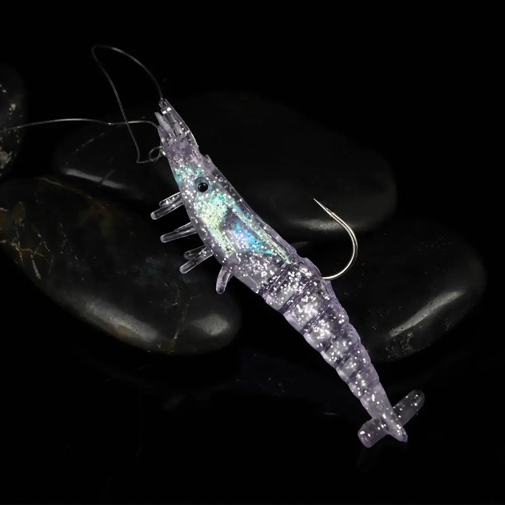 Herramientas para peces, cebos artificiales, simulación de camarones, Swimbait, aparejos de pesca, cebo falso suave - imagen 4