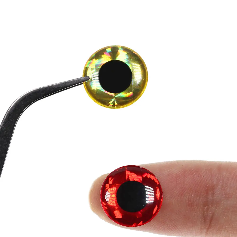 ICERIO 100 Uds 2mm ~ 18mm epoxi holográfica 3D ojos de pez Streamer moscas de agua salada Señuelos de pesca Jig cebo Material de fabricación - imagen 5