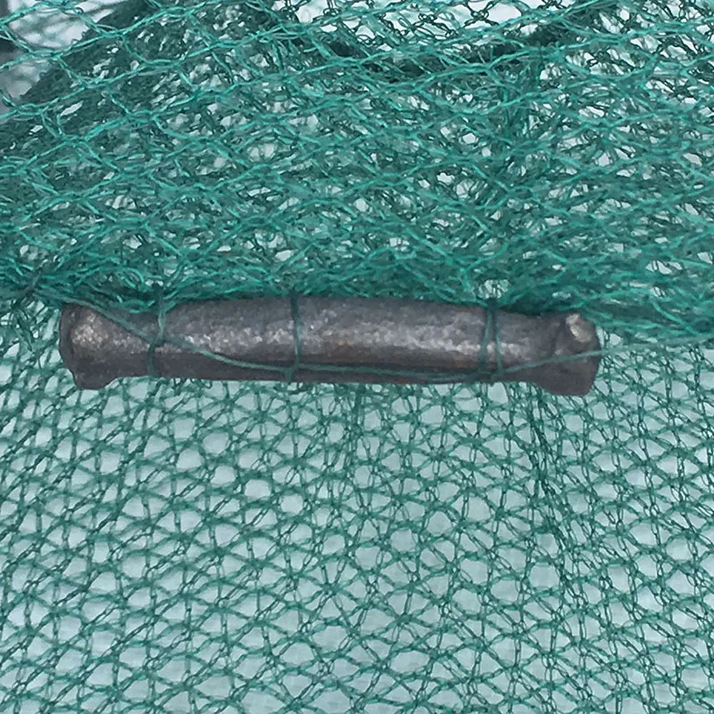 Red de pesca de nailon larga plegable portátil, 1,5 M-5,5 M, red para peces de cangrejo, jaula de fundición a mano, trampa de malla para langosta - imagen 5