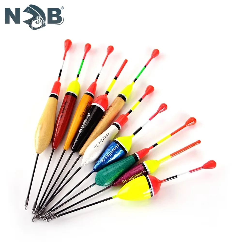 NGB 10 unids/lote mezcla de tamaños colores flotador de pesca en hielo conjunto de boya flotadores Boia para accesorios de aparejos de pesca de carpa - imagen 5